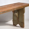 Ancien banc long en bois massif (c.1920) #25 – Image 8