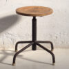Industrial style round stools (c.1950). Set of 4 pieces