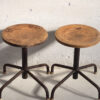 Industrial style round stools (c.1950). Set of 4 pieces - Image 9