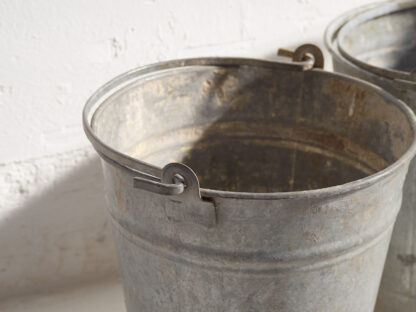 Antique metal buckets (c.1920). Set of 2 pieces - Image 3