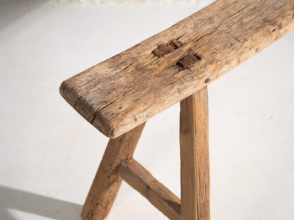 Banc ancien de style wabi sabi (c.1870) #65 – Image 3