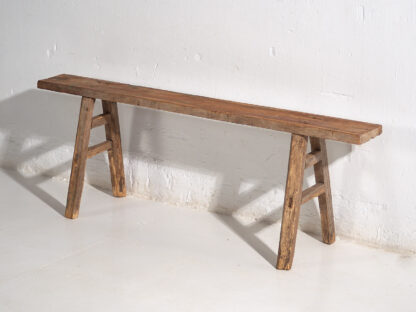 Banc ancien en bois massif (c.1870) #74