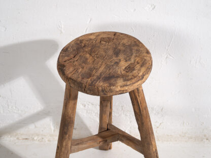 Antique handmade stool (c.1900) #12 - Image 3