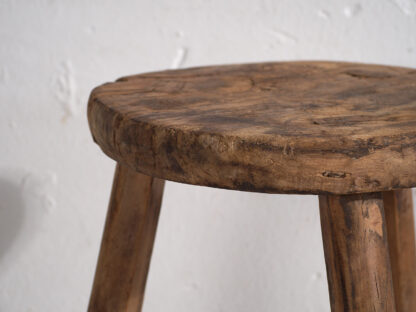 Antique handmade stool (c.1900) #12 - Image 7