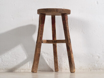 Antique antique primitive style round stool (c.1900) #13