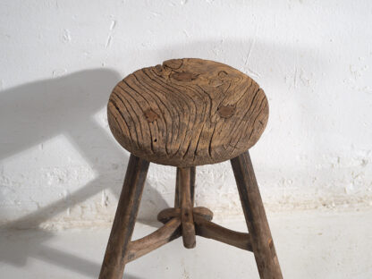 Antique primitive stool (c.1920) #17 - Image 3