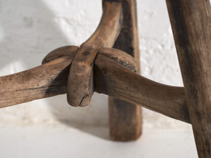 Antique primitive stool (c.1920) #17 - Image 4