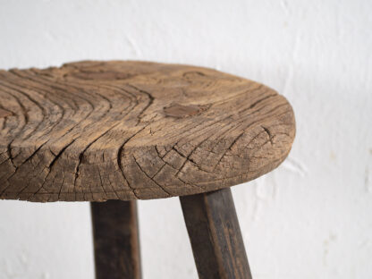 Antique primitive stool (c.1920) #17 - Image 6