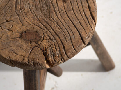 Antique primitive stool (c.1920) #17 - Image 8