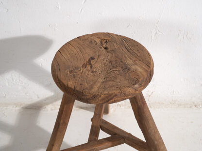 Antique wabi sabi style stool (c.1900) #25 - Image 3