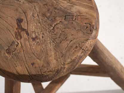 Antique wabi sabi style stool (c.1900) #25 - Image 6