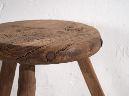 Antique wabi sabi style stool (c.1900) #25 - Image 8