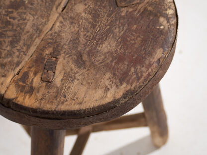 Antique primitive stool (c.1900) #28 - Image 4