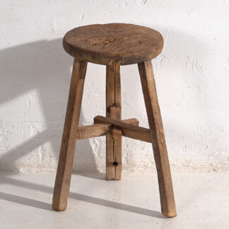 Antique round stool (c.1920) #9