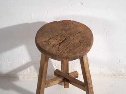 Antique round stool (c.1920) #9