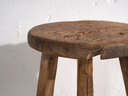 Antique round stool (c.1920) #9 - Image 3