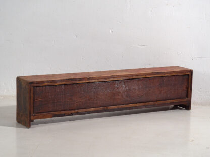 Antique low TV cabinet in red color (c.1900) #16