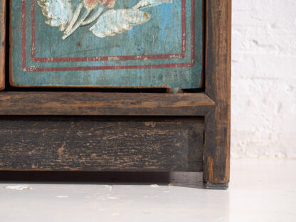 Antiguo mueble TV azul con detalles florales (c.1900) #23 - Imagen 10
