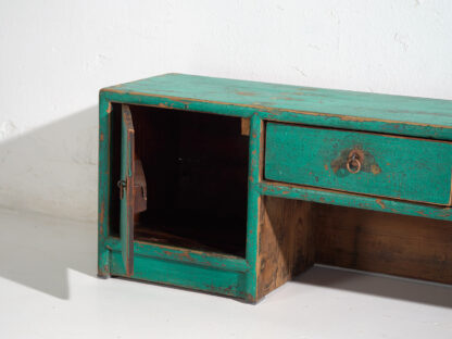 Ancien meuble TV oriental vert turquoise (c.1900) #26 – Image 13