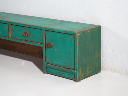 Ancien meuble TV oriental vert turquoise (c.1900) #26 – Image 15