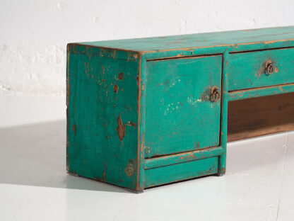 Ancien meuble TV oriental vert turquoise (c.1900) #26 – Image 3