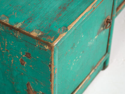 Ancien meuble TV oriental vert turquoise (c.1900) #26 – Image 4
