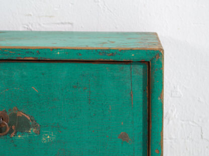 Ancien meuble TV oriental vert turquoise (c.1900) #26 – Image 7