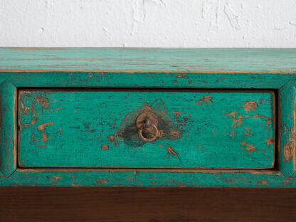 Ancien meuble TV oriental vert turquoise (c.1900) #26 – Image 9