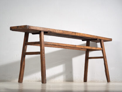 Antique solid wood high table (c.1900) #42