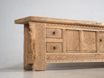 Antiguo mueble TV tallado a mano (c.1900) #53 - Imagen 3