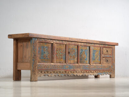 Antique TV cabinet with ethnic details (c.1900) #59