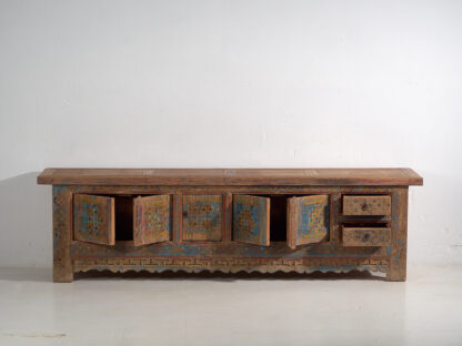 Antique TV cabinet with ethnic details (c.1900) #59