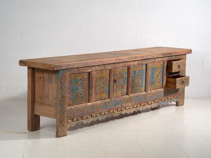 Antique TV cabinet with ethnic details (c.1900) #59
