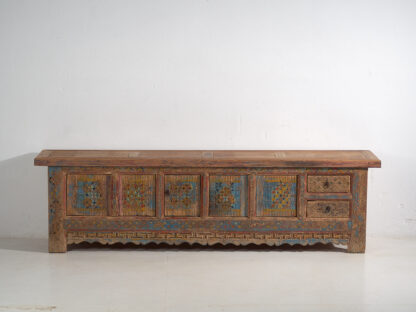 Antique TV cabinet with ethnic details (c.1900) #59