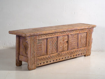 Antique carved sideboard with violet tones (c.1900) #65