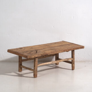 Antigua mesa baja de madera maciza (c.1900) #38