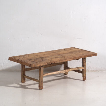 Antigua mesa baja de madera maciza (c.1900) #38