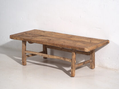 Antigua mesa baja de madera maciza (c.1900) #38