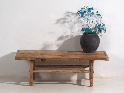 Antigua mesa baja de madera maciza (c.1900) #38