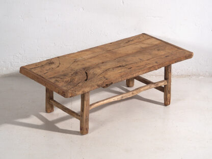 Antigua mesa baja de madera maciza (c.1900) #38