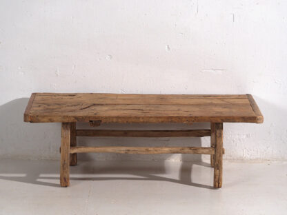 Antigua mesa baja de madera maciza (c.1900) #38