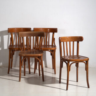 Sillas antiguas de bistró estilo vienés (c.1920). Conjunto de 4 piezas #16