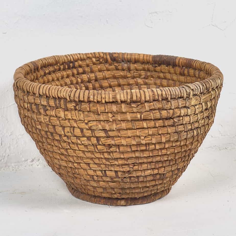Panier ancien en osier (c.1930) #4