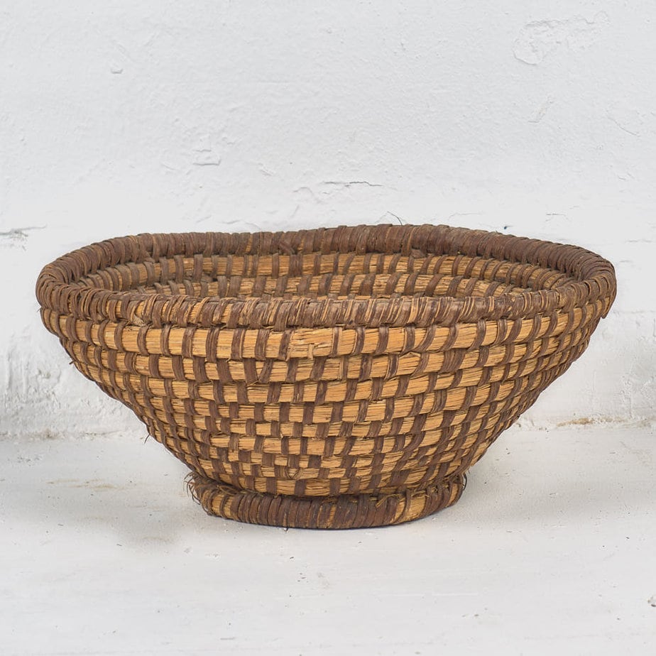 Panier ancien en osier (c.1930) #5