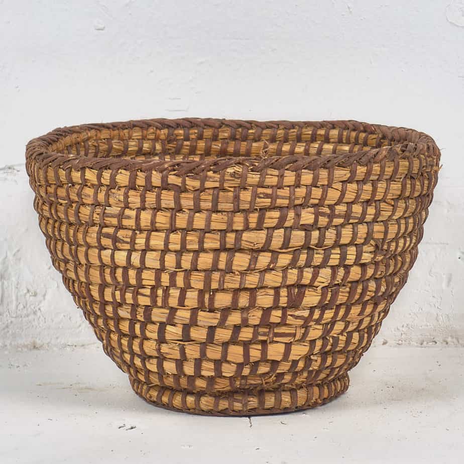 Panier ancien en osier (c.1930) #8