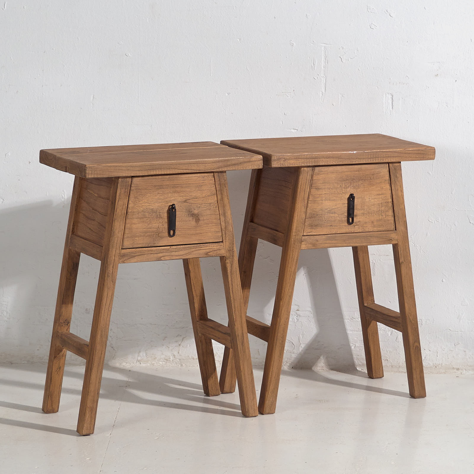 Set of solid wood bedside tables. Set of 2 pieces
