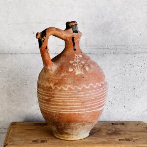 Jarrón decorativo antiguo de cerámica (Turquía, c.1850)