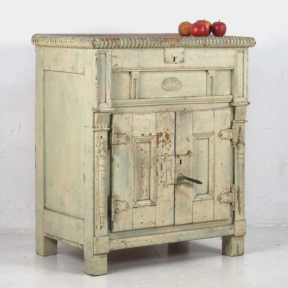Solid Wood Antique Refrigerator (Budapest, c.1900)