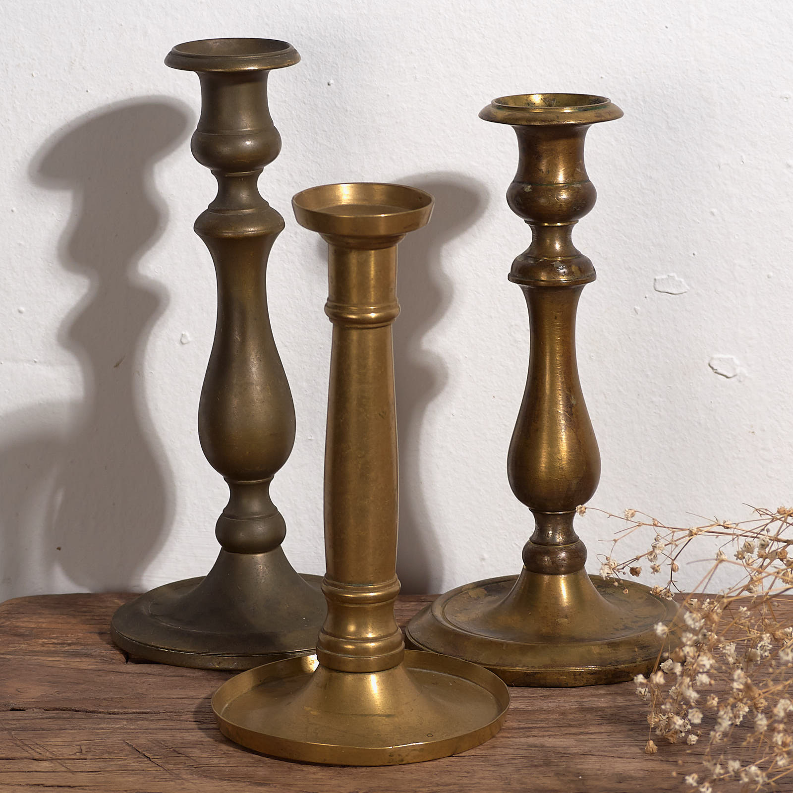 Antique table candlesticks (c.1920). Set of 3 #6