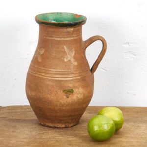 Jarrón de cerámica antiguo (c.1900) #3